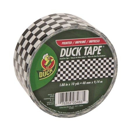 Duck 280912 Duct Tape, Mustache, 10 Yd L, 1.88 In W, Vinyl Backing, Black